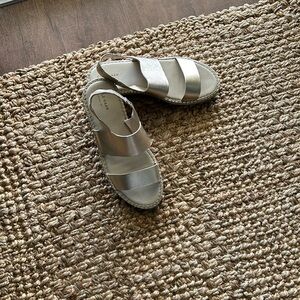 Cole Haan sandals gold with natural materials